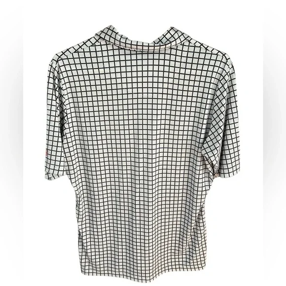 Sport Haley Golf Shirt Square Print Short Sleeves Size L - Picture 2 of 6